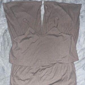 Elegant Tan Women's Pantsuit romper